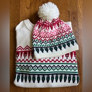 GAP Holiday Fairisle Sweater & Winter Hat Set